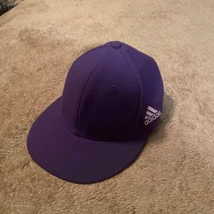 Purple adidas fitted hat